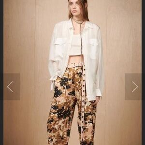 Zara Camouflage Patterned Pants - Black, Green, Pink